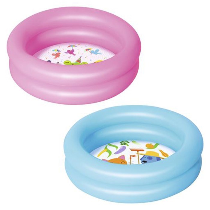 Бассейн для малышей 51061 надувной круглый 61х15 см Round 2-Ring Kiddie Bestway 193-306