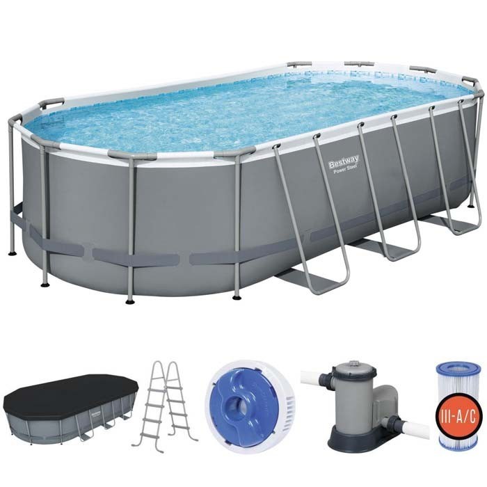 Бассейн каркасный овал 56710 549х274х122см 193-415