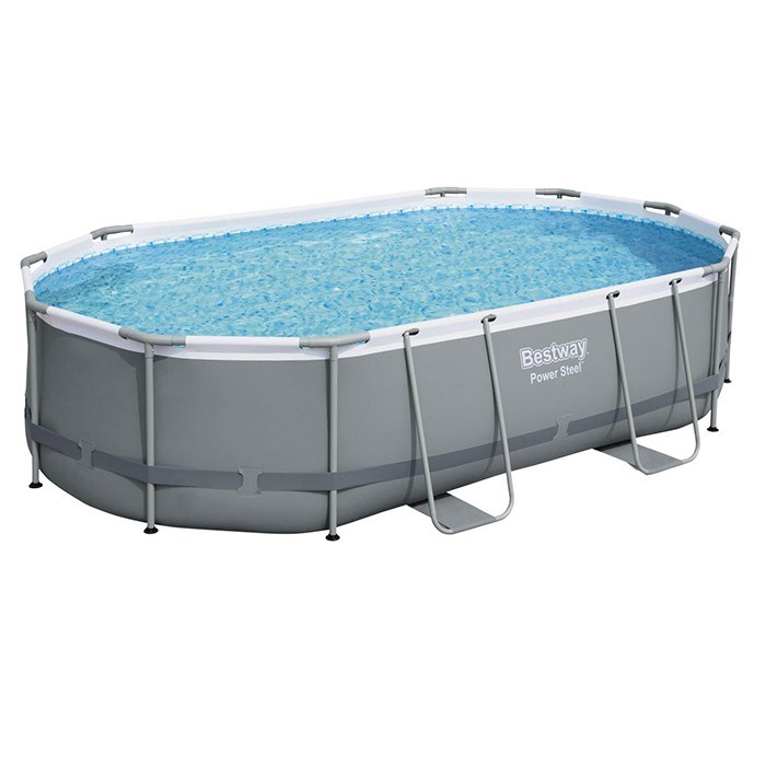 Бассейн каркасный овал 56448 Oval Shape 488х305х107см, с набором 193-394