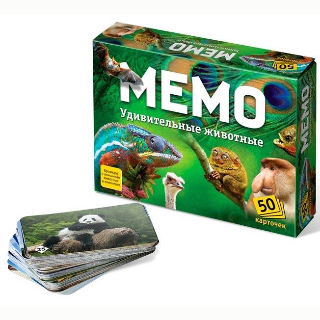 Настольная игра Мемо Удивительные животные 7207 432-573