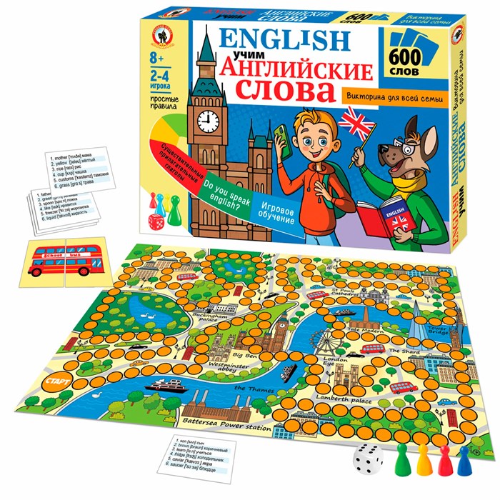 Игра Викторина для всей семьи «English. Учим английские слова» 03375 933-162