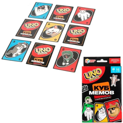 Игра Умка Куб мемов. UNO минута. Карточная игра 4630395060332 936-751