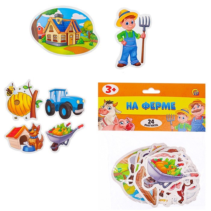 Игра на магнитах.Весёлое обучение.На ферме ИН-4730 734-712