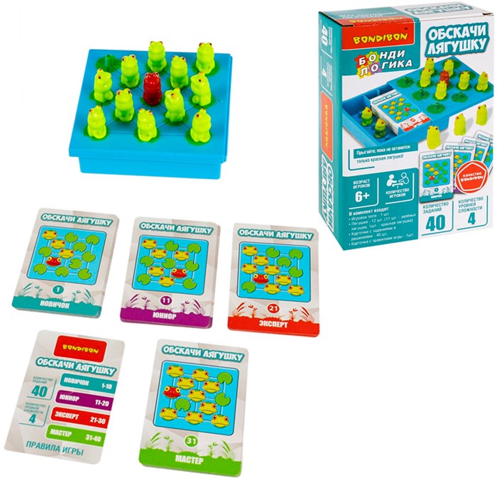 Игра логическая БондиЛогика Bondibon ОБСКАЧИ ЛЯГУШКУ ВВ6330 934-496