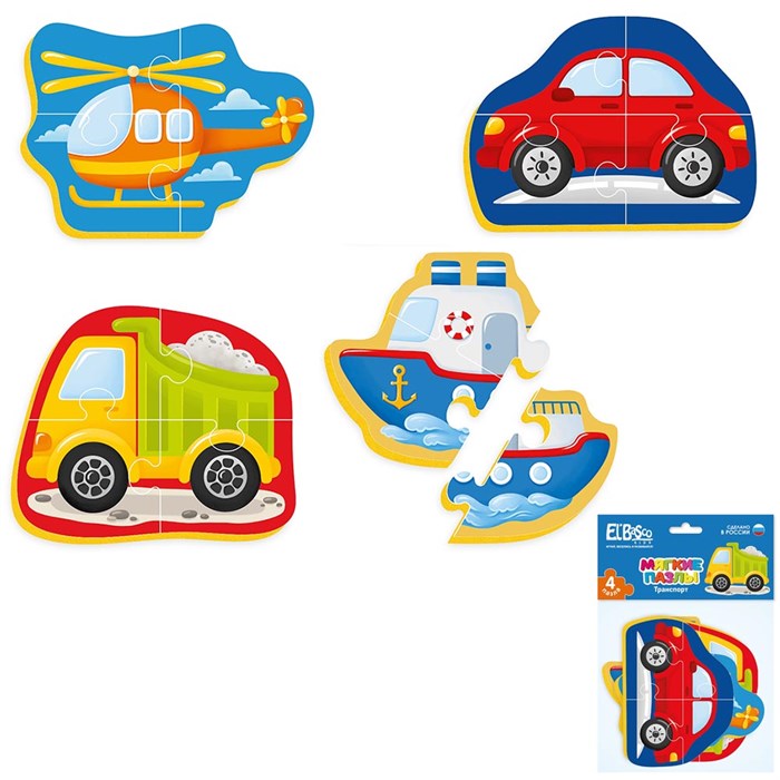 Пазл мягкий Транспорт ET02-001 834-279