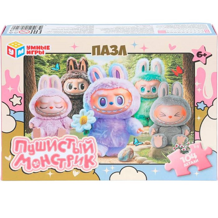 Пазл 104 Пушистый монстрик 4630395058599 936-791