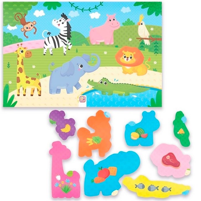 Пазлы на подложке 4655752645236 Зоопарк 934-546