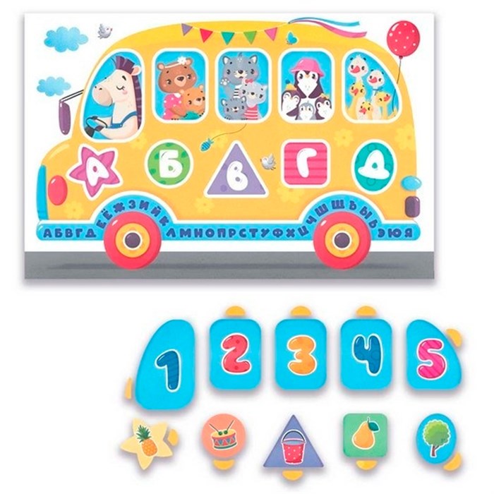 Пазлы на подложке 4655752645199 Весёлые знания 934-545