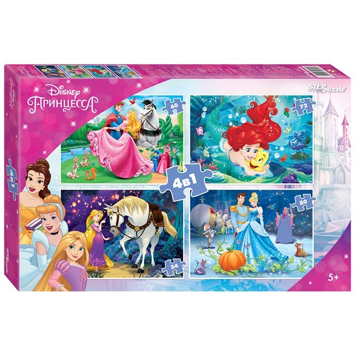 Пазл 4в1 Принцессы Disney 92316 Степ /12/ 833-646