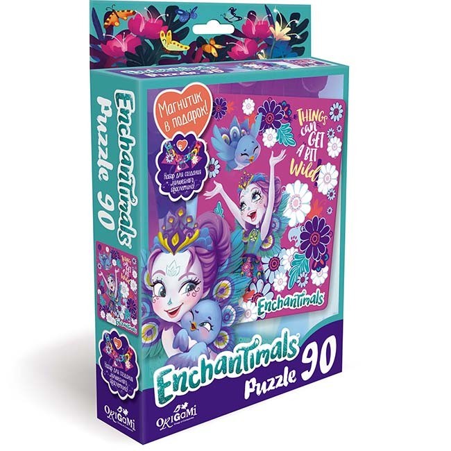 Пазл 90 Энчантималс Things Wild+ магнитик 03550 Origami 534-011