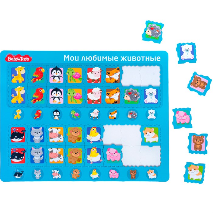 Пазл планшетный Мои любимые животные серия Baby Toys 05238 234-973