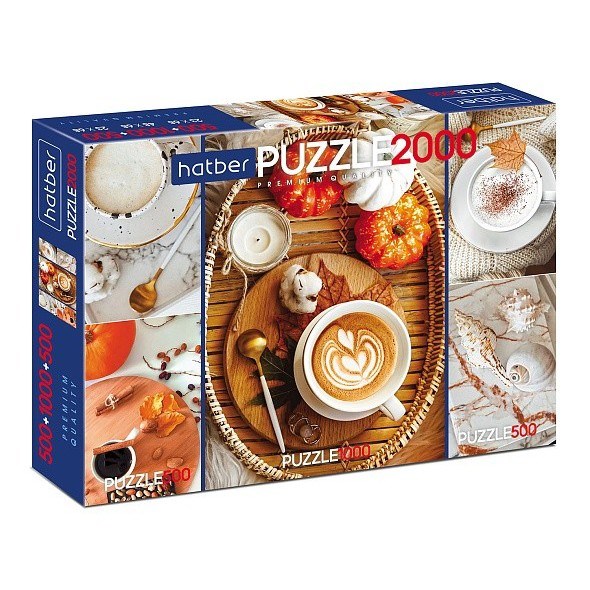 Пазл 3 в 1 500+1000+ 500эл Coffee Time T2000ПЗ2_23518 933-683