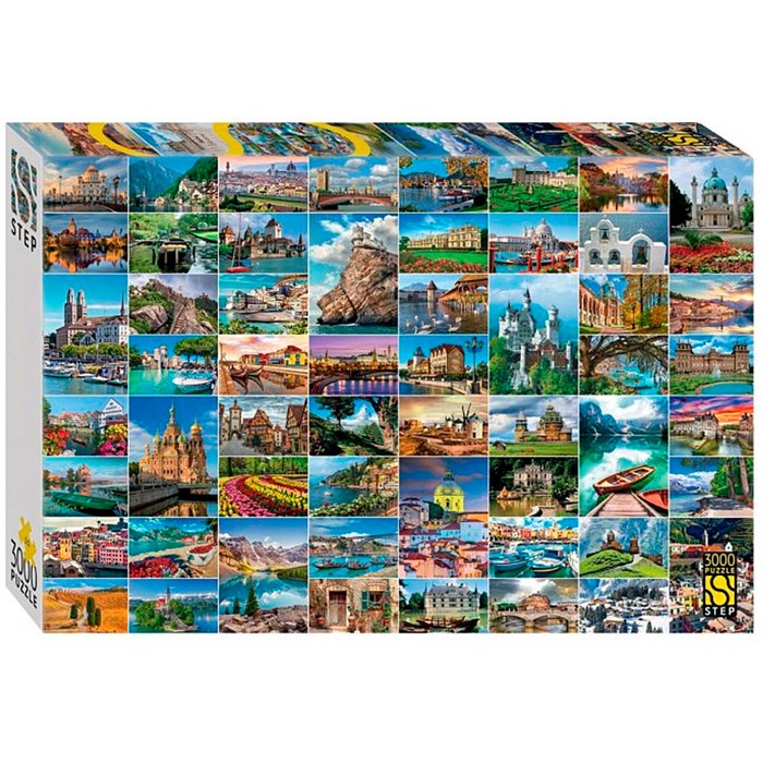 Пазл 3000 Достопримечательности Европы 85026 Степ 933-372