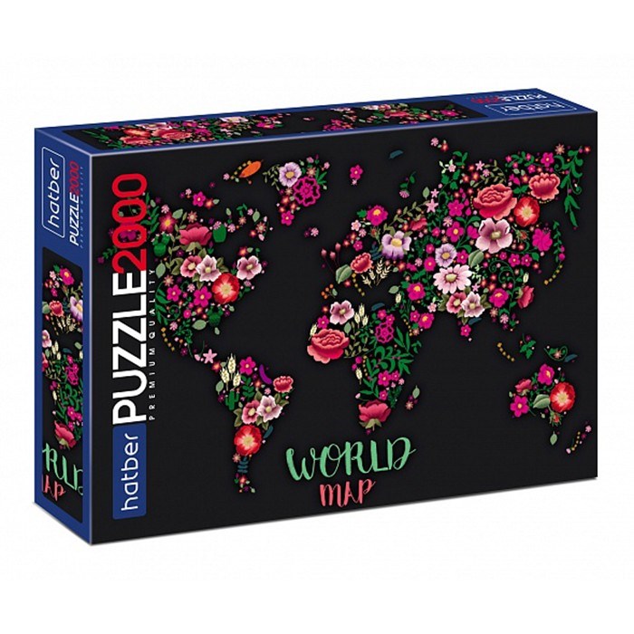 Пазл 2000 эл. Flower map.Premium 25846 832-945