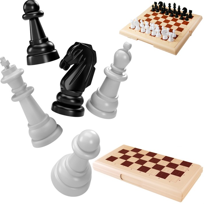 Шахматы в пласт.коробке 03883 733-409