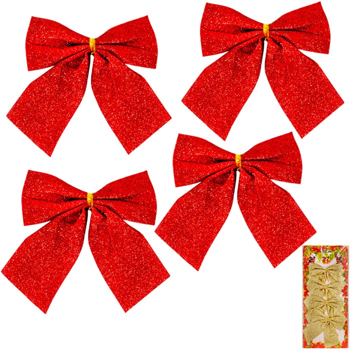 Елочное украшение Бант 4шт. FG240517136M 251-988