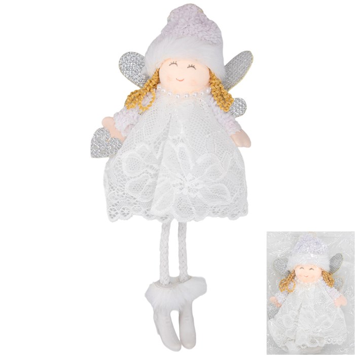 Елочное украшение мягкая игрушка Ангел 21 см 230-3966 751-250