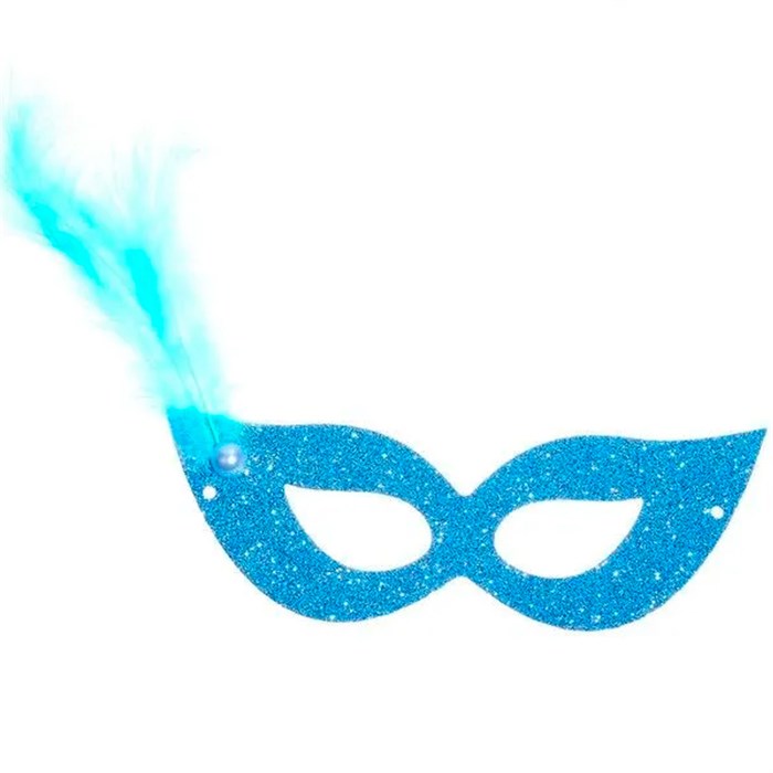 Маска с пером голубая Н-274 560-960