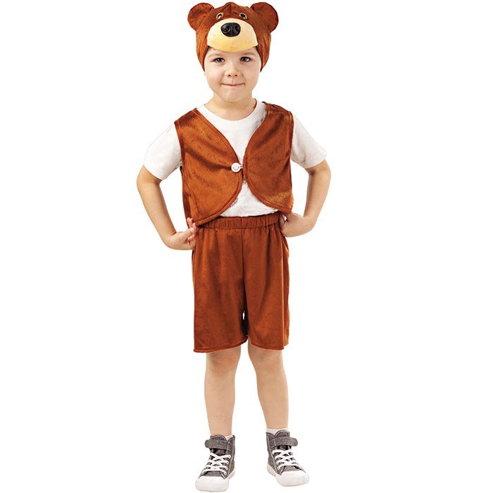 Карнавальный костюм Медведь Потапик р.128-64 /плюш/Пуговка/ 652-916