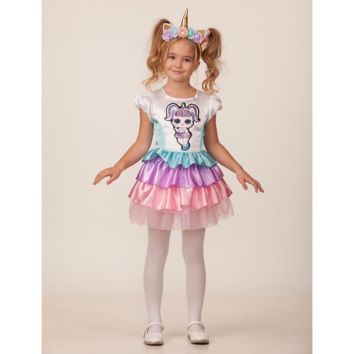 Карнавальный костюм Единорожка р.128-64 /текстиль/Батик/ 652-468