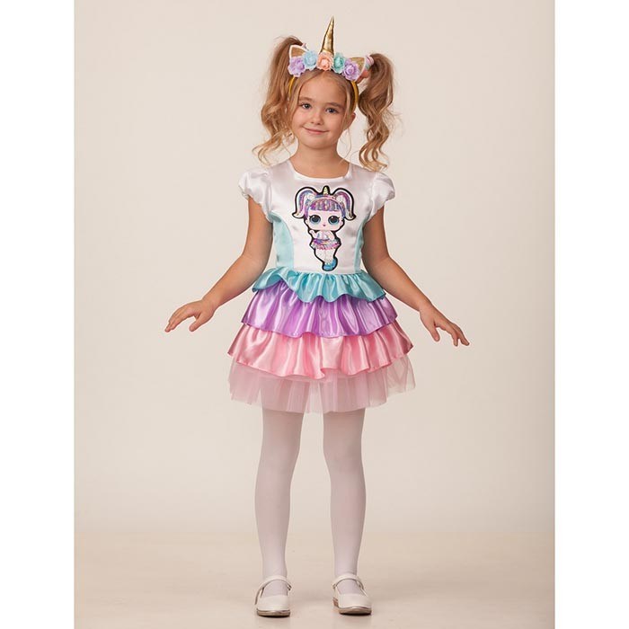 Карнавальный костюм Единорожка р.104-52 /текстиль/Батик/ 652-464