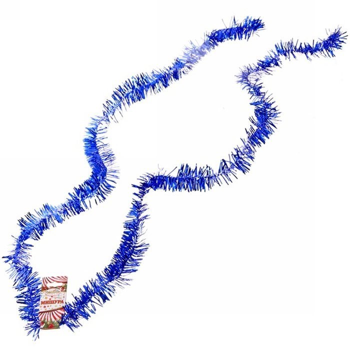 Мишура 2м 5см "Классика" синий 215-190 СТОК 750-658