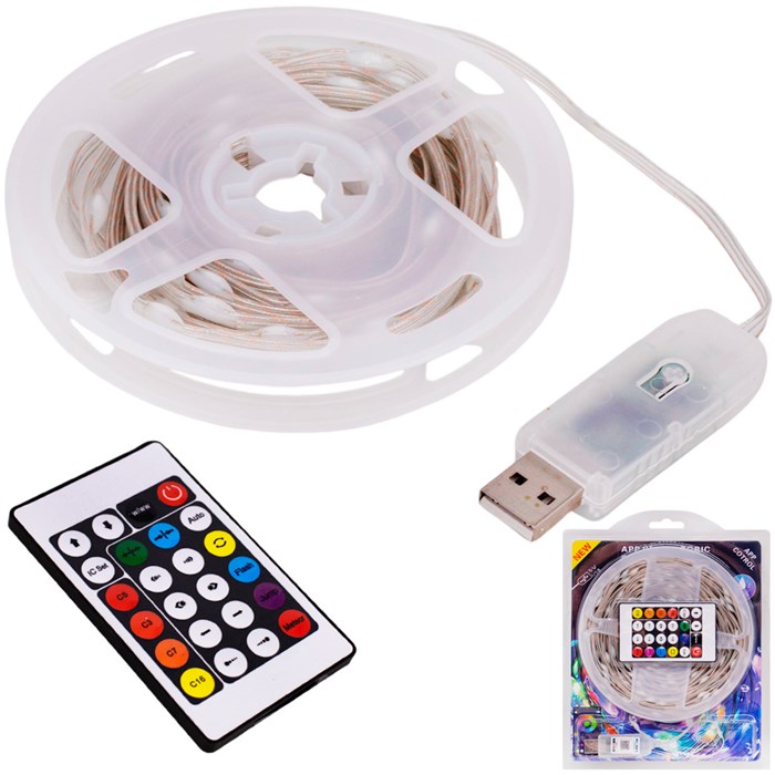 Электрическая гирлянда 20м 200 ламп FG240517046M USB, подкл к телефону 152-998