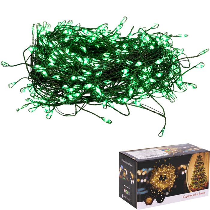 Эл. гирлянда 10м 300 ламп, синий цвет FG240519067Q-1 8 реж. 151-982