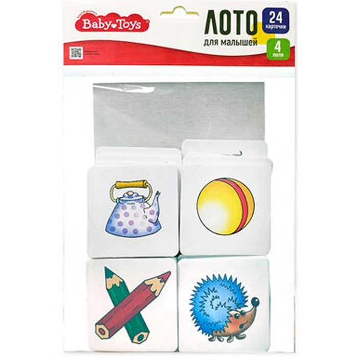 Лото для малышей Крошки 4 карточки, 24 фишки Baby Toys 05612 810-531