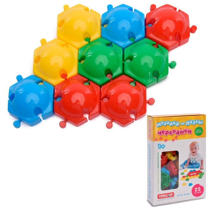 Мозаика d 40мм Черепашки 25 дет 01058 Стеллар /40/ 311-503