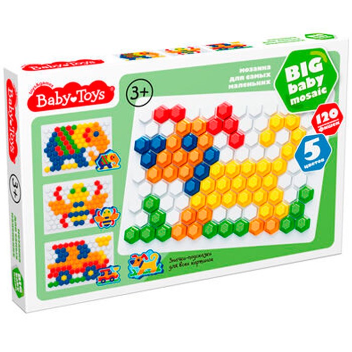 Набор Для Творчества Мозаика шестигранная d25/5 цв 120 эл Baby Toys 05023 983-524