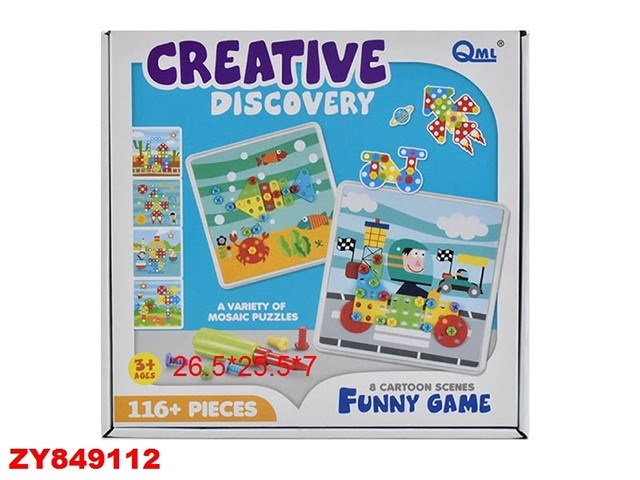 Набор для творчества Мозаика с отверткой M7F, в коробке 477-497