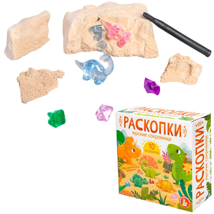 Набор Раскопки Юрские сокровища 10 артефактов 05705 810-473