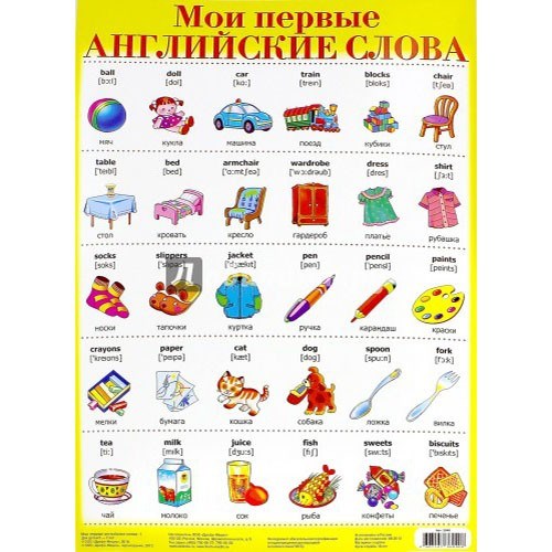 Плакат Мои первые английские слова-1 2040 612-124