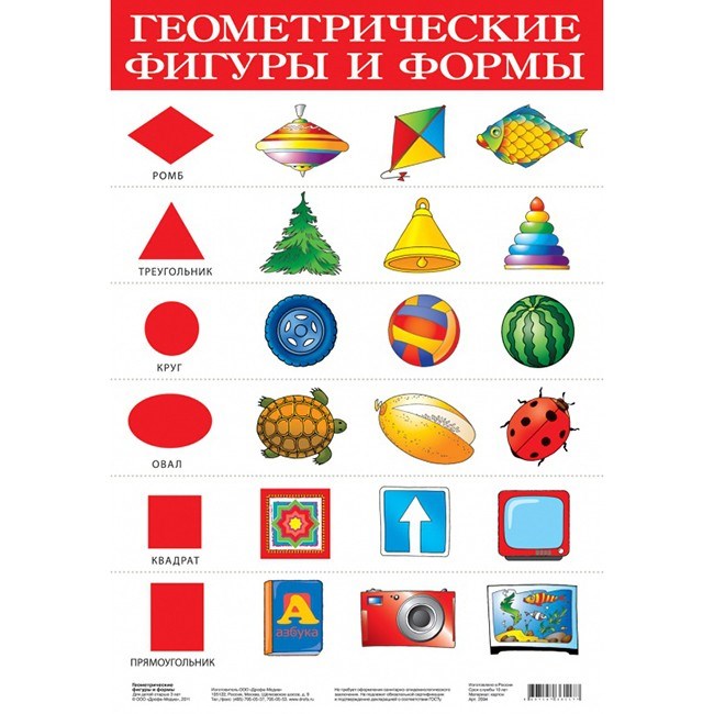Плакат Геометрические фигуры и формы 2094 611-906