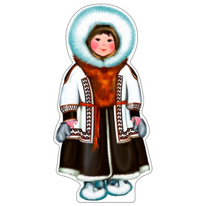 Плакат вырубной А3 Мальчик в чукотском костюме Ф9511 4607811857760 287-068