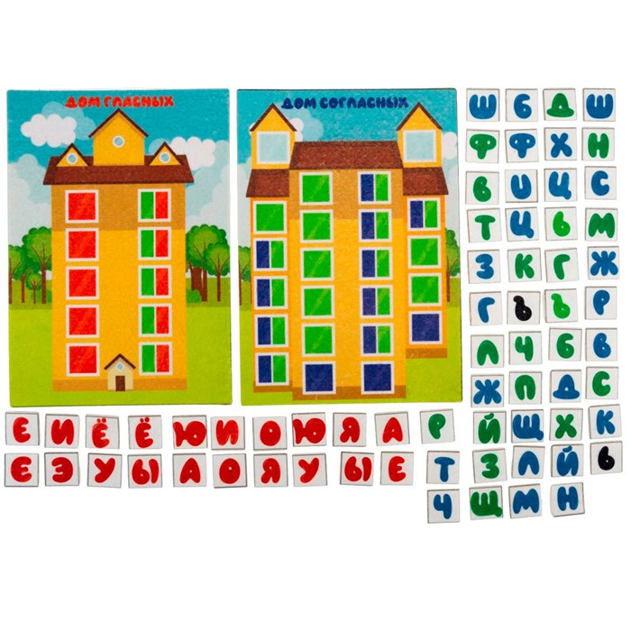 Игра Дома для букв фетр LIP1228 712-828