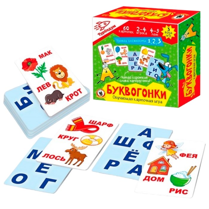 Игра карточная Буквогонки ТУРБОДУМ 04733 932-771