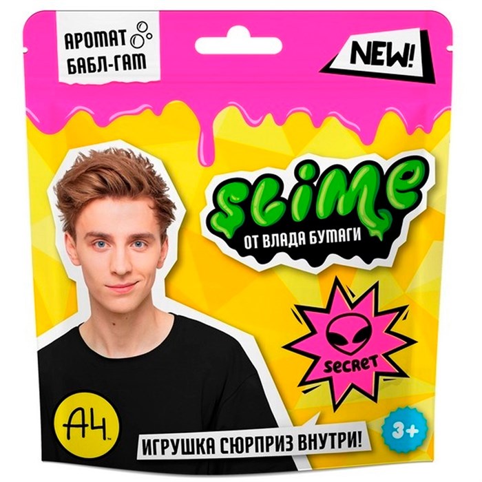 Лизун Slime розовый 80 г. SLM055 547-871