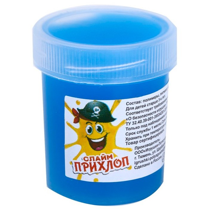Слайм Прихлоп 40 гр туба синий 00185 547-712