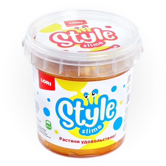 Лизун STYLE SLIME перламутровый Золотой с ароматом банана 150мл. Сл-006 LORI 449-376