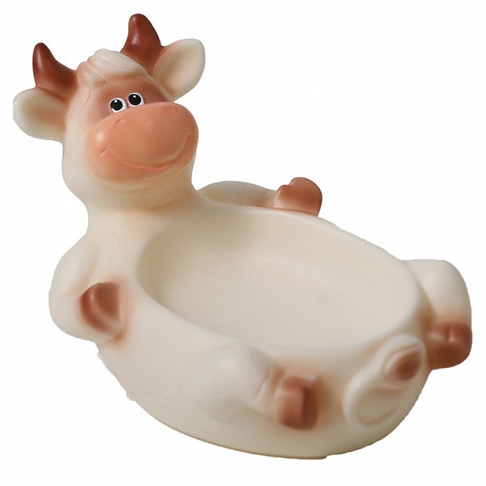 Резиновая мыльница Бык белый В3994 547-101