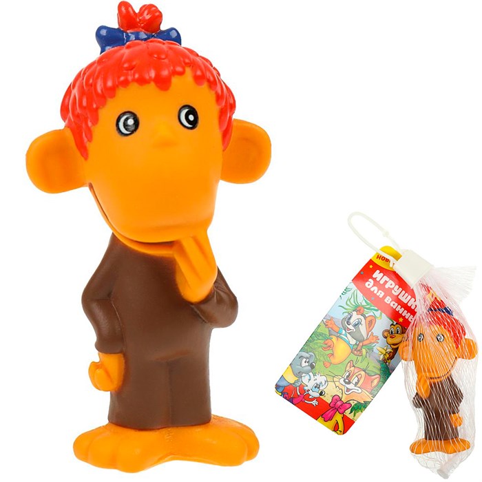 Резиновая игрушка Мартышка LXST11R в сетке 448-557