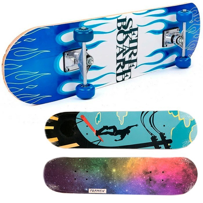 Скейтборд дер. 141-21-9  свет, 78*20 653-505