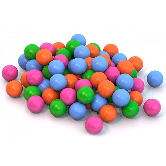 Шары для сухого бассейна 8см 100шт в сетке Норд 413 /4/ 253-082