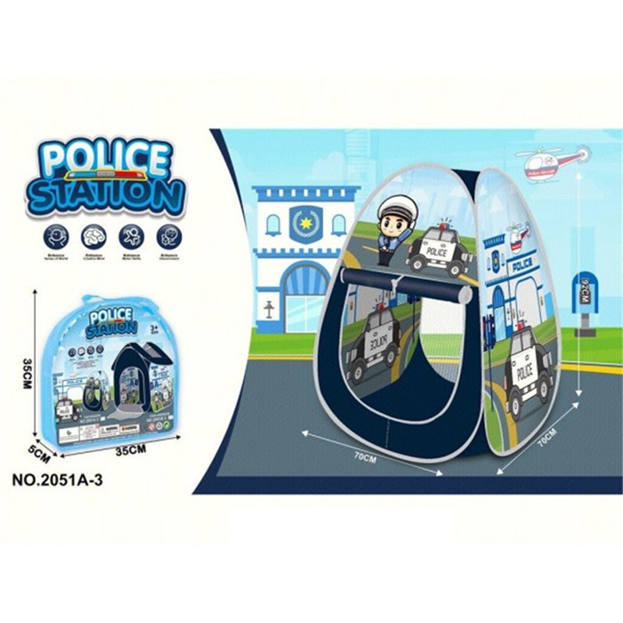 Домик игровой нейлон 2051A-3 Полиция в сумке. 353-258