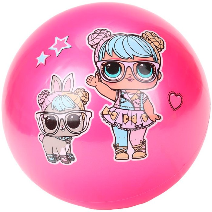 Мяч 23см куклы-модницы с наклейкой, в сетке AD-9(NLOL) 353-585