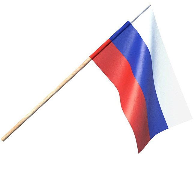 Флажок Россия на деревянной палочке ИИ07 554-264