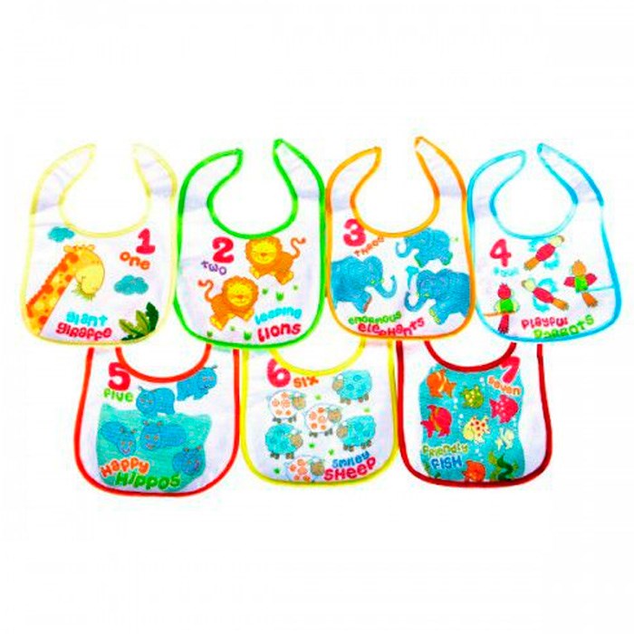 Набор нагрудников "Учимся считать", 7 шт   на липучке 1060 469-598