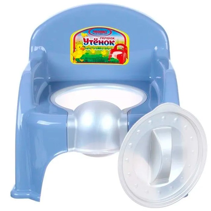 Горшок детский стульчик Утенок с крышкой (микс-коробка) РП-221 /16/ 470-177
